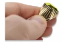 Ring Vintage style Yellow Peridot 14K Yellow gold vrc048y